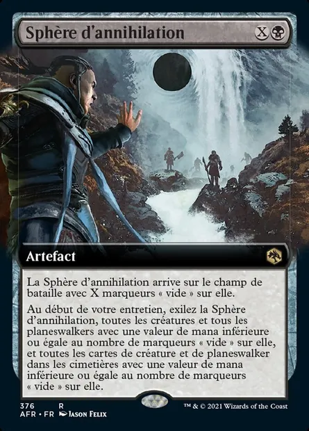 Sphère d'annihilation, carte Magic AFR 376 — extension Forgotten Realms: Aventures dans les Royaumes Oubliés