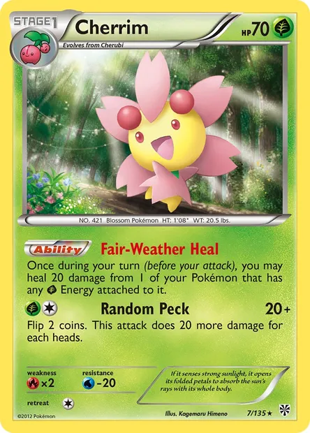 Cherrim, Pokémon card PLS 7 — Plasma Storm set