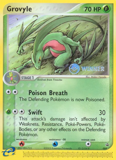 Grovyle, Pokémon card PR-NP 4 — Nintendo Black Star Promos set
