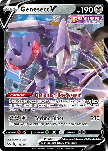 Genesect V, Pokémon card FST 185 — Fusion Strike set