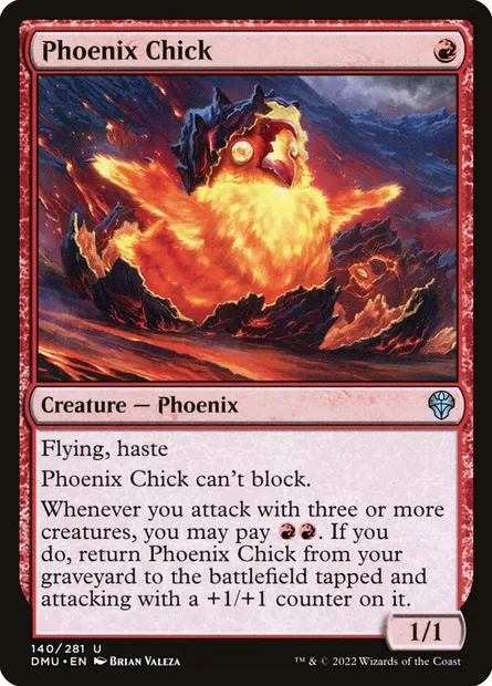 Phoenix Chick, Magic card DMU 140 — Dominaria United set