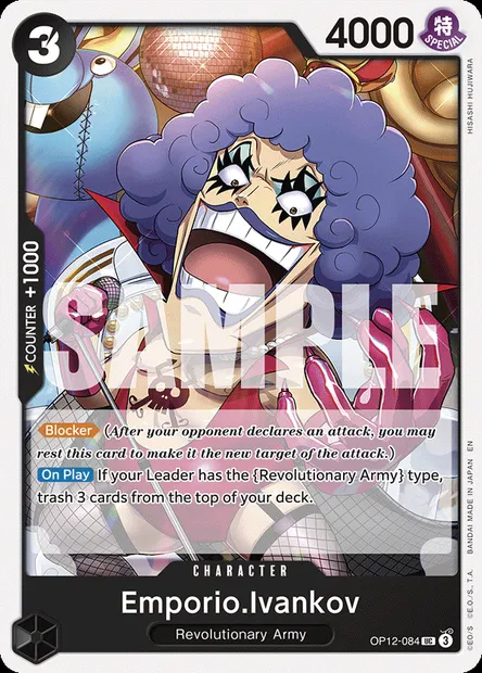 Emporio.Ivankov, One Piece card OP12-084 — LEGACY OF THE MASTER set