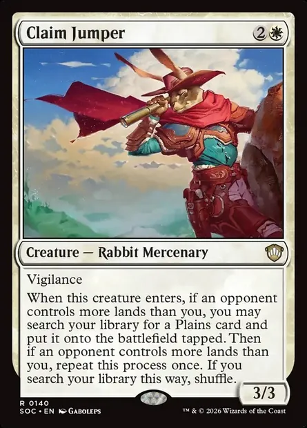 Claim Jumper, Magic card SOC 140 — Secrets of Strixhaven Commander set