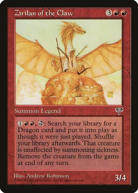 Zirilàn de la griffe, carte Magic MIR 204 — extension Mirage