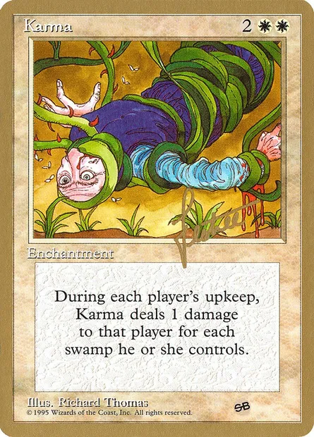 Karma, Magic card PTC bl32sb — Pro Tour Collector Set set