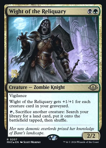 Wight of the Reliquary, Magic card PMH3 207s — Modern Horizons 3 Promos set