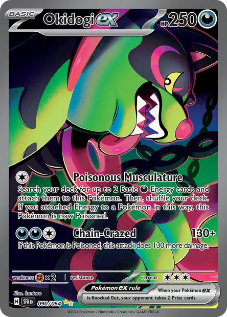 Okidogi ex, Pokémon card SFA 090 — Shrouded Fable set