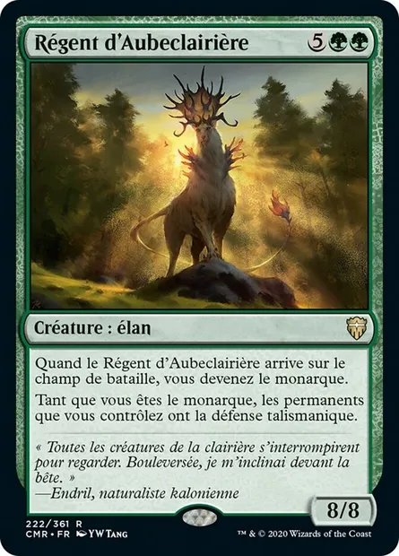 Régent d'Aubeclairière, carte Magic CMR 222 — extension Commander Legends