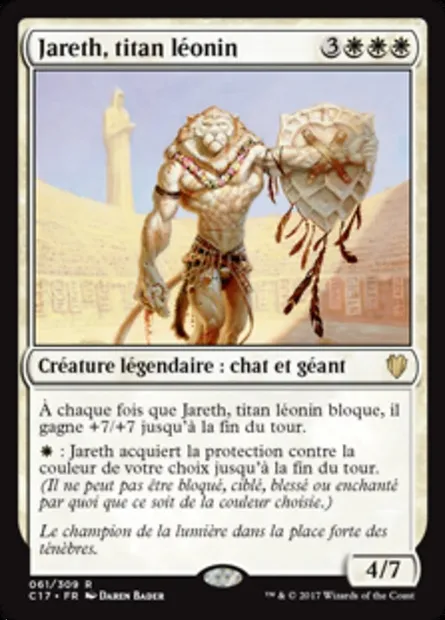 Jareth, titan léonin, carte Magic C17 61 — extension Commander 2017