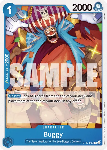 Buggy, One Piece card ST17-003 — Blue Donquixote Doflamingo set