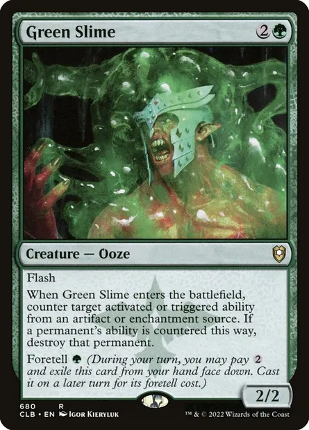 Green Slime, Magic card CLB 680 — Commander Legends: Battle for Baldur's Gate set