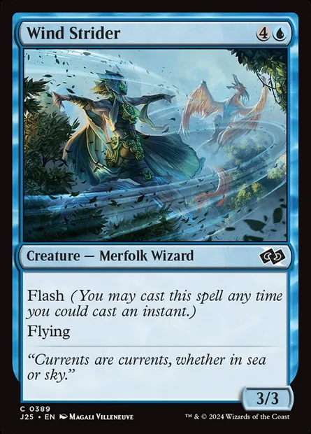 Wind Strider, Magic card J25 389 — Foundations Jumpstart set