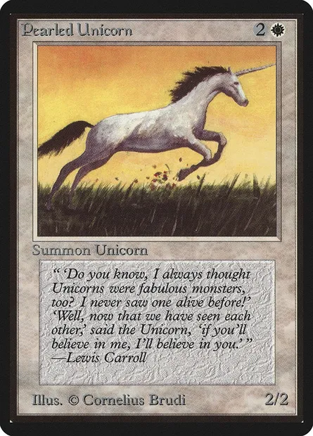 Pearled Unicorn, Magic card LEB 31 — Limited Edition Beta set