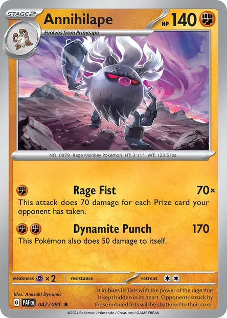 Annihilape, Pokémon card PAF 047 — Paldean Fates set