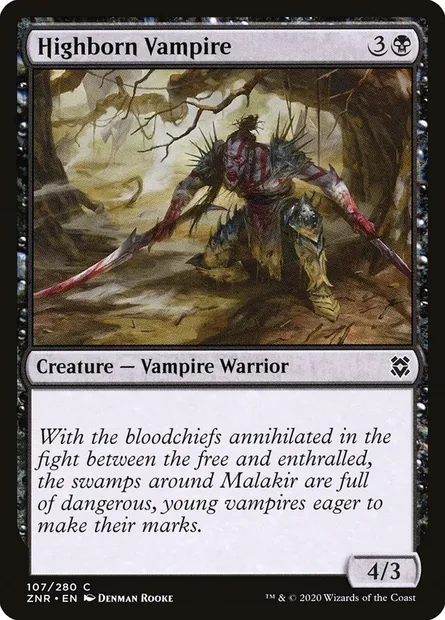 Highborn Vampire, Magic card ZNR 107 — Zendikar Rising set
