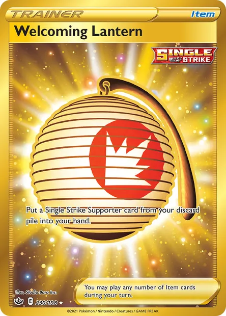 Welcoming Lantern, Pokémon card CRE 230 — Chilling Reign set