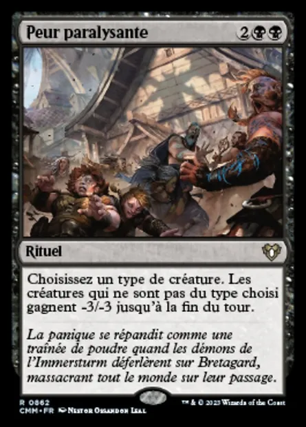 Peur paralysante, carte Magic CMM 862 — extension Commander Masters