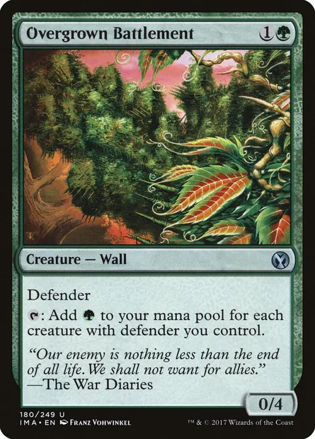 Overgrown Battlement, Magic card IMA 180 — Iconic Masters set