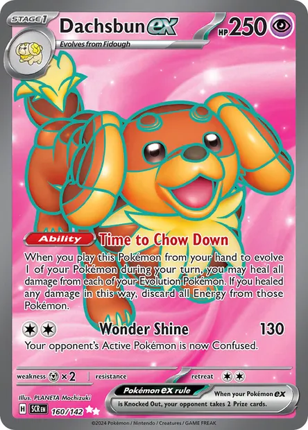 Dachsbun ex, Pokémon card SCR 160 — Stellar Crown set