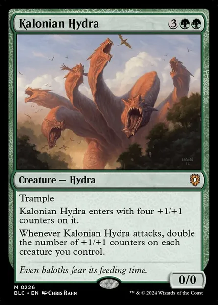 Kalonian Hydra, Magic card BLC 226 — Bloomburrow Commander set