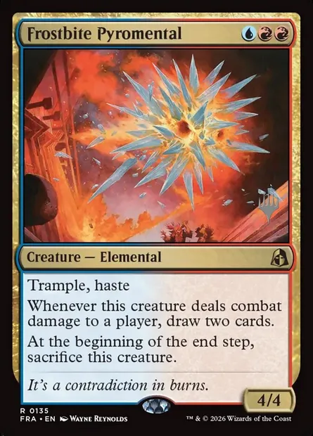 Pyromentaire de gel, carte Magic PFRA 135p — extension Reality Fracture Promos