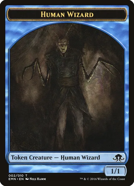 Human Wizard, carte Magic TEMN 2 — extension Eldritch Moon Tokens