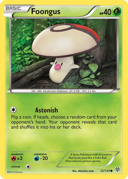 Foongus, Pokémon card PLS 12 — Plasma Storm set