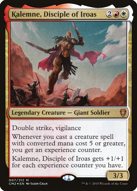 Kalemne, Disciple of Iroas, Magic card CM2 7 — Commander Anthology Volume II set