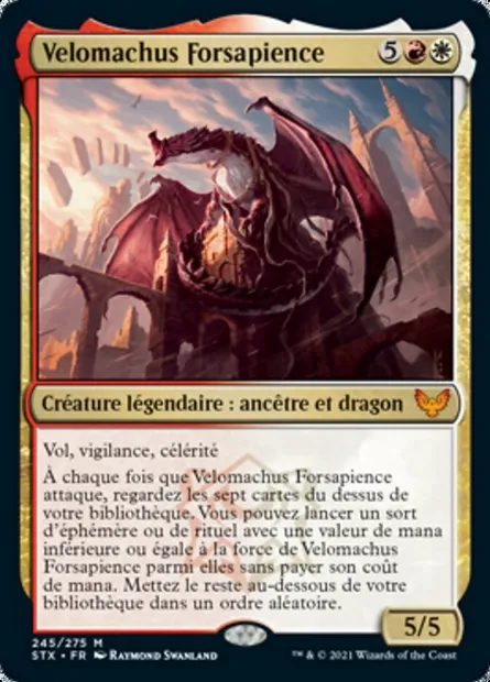 Velomachus Forsapience, carte Magic STX 245 — extension Strixhaven: l'Académie des Mages
