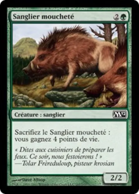Sanglier moucheté, carte Magic M12 167 — extension Magic 2012