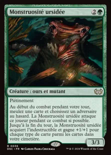 Monstruosité ursidée, carte Magic DSC 36 — extension Duskmourn: House of Horror Commander