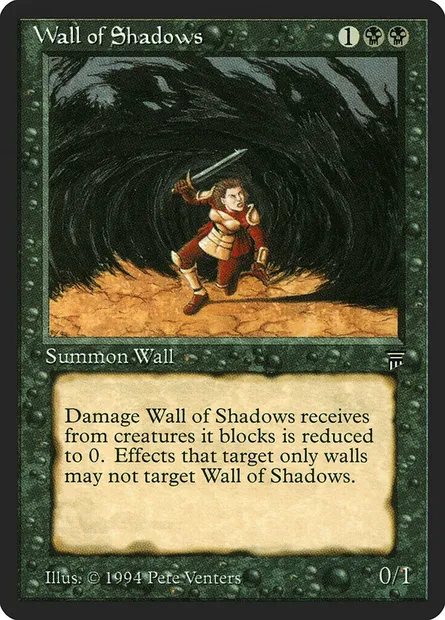 Wall of Shadows, Magic card LEG 128 — Legends set