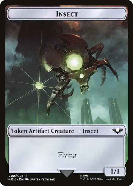 Insect, carte Magic T40K 22 — extension Warhammer 40,000 Tokens