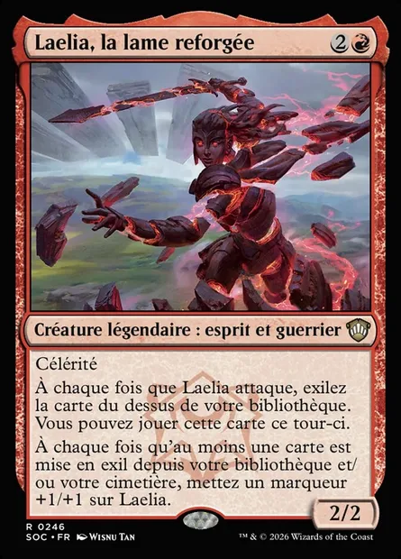 Laelia, la lame reforgée, carte Magic SOC 246 — extension Secrets of Strixhaven Commander