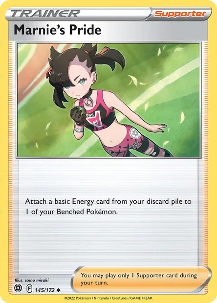 Marnie's Pride, Pokémon card BRS 145 — Brilliant Stars set