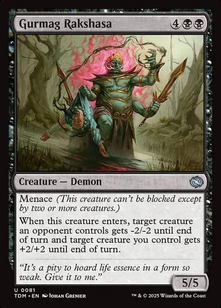 Gurmag Rakshasa, Magic card TDM 81 — Tarkir: Dragonstorm set