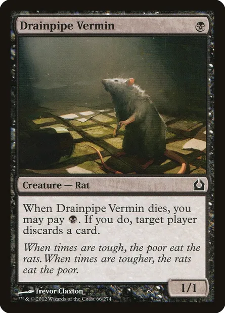 Drainpipe Vermin, Magic card RTR 66 — Return to Ravnica set