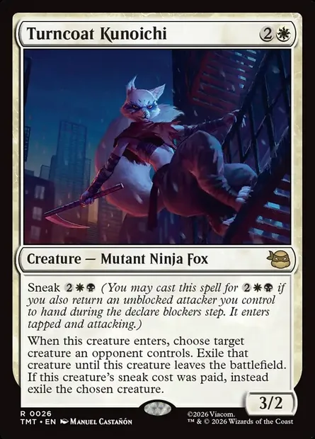 Turncoat Kunoichi, Magic card TMT 26 — Teenage Mutant Ninja Turtles set