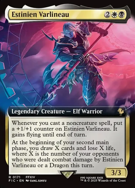 Estinien Varlineau, Magic card FIC 171 — Final Fantasy Commander set