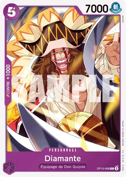 Diamante, carte One Piece OP10-068 — extension SANG ROYAL