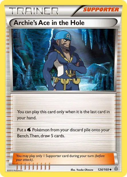 Archie's Ace in the Hole, Pokémon card PRC 124 — Primal Clash set