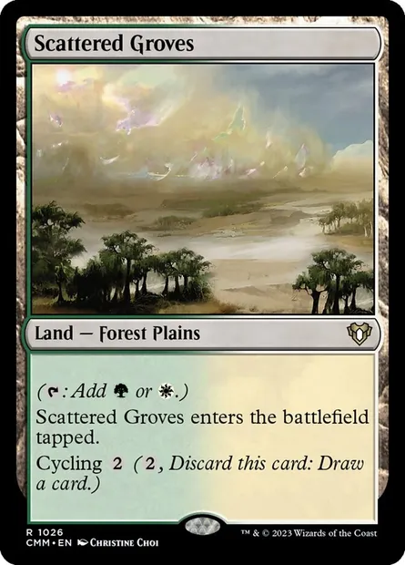 Scattered Groves, Magic card CMM 1026 — Commander Masters set