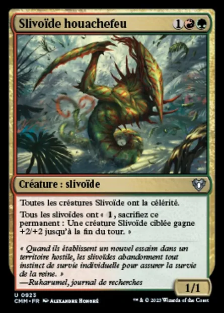 Slivoïde houachefeu, carte Magic CMM 923 — extension Commander Masters