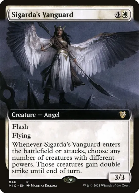 Sigarda's Vanguard, Magic card MIC 46 — Midnight Hunt Commander set