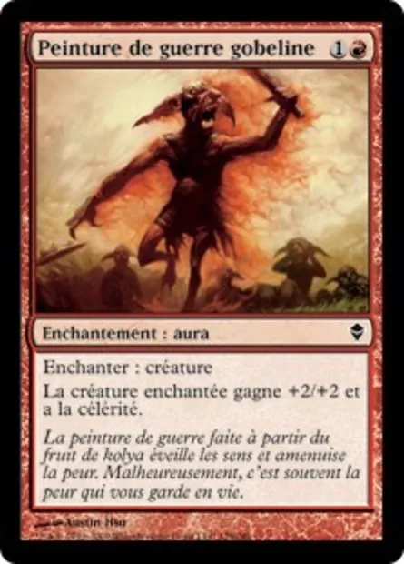 Peinture de guerre gobeline, carte Magic ZEN 129 — extension Zendikar
