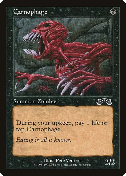 Carnophage, Magic card EXO 53 — Exodus set