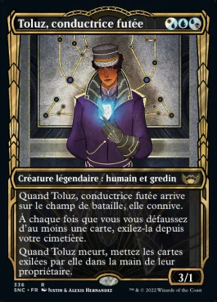 Toluz, conductrice futée, carte Magic SNC 336 — extension Les rues de la Nouvelle-Capenna