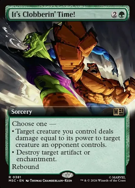It's Clobberin' Time!, Magic card MSC 381 — Marvel Super Heroes Commander set
