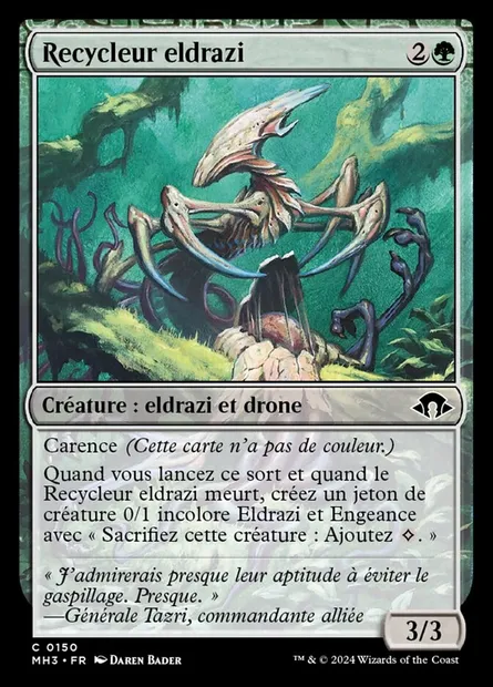 Recycleur eldrazi, carte Magic MH3 150 — extension Modern Horizons 3