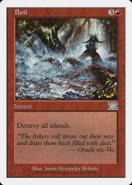Boil, Magic card 6ED 169 — Classic Sixth Edition set